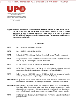 198 del 23/10/2003) 所有学生和学生 iscritte/i ai corsi di Laurea Magistrale, ai corsi di Laurea Magistrale 和 Ciclo Unico 和 ai corsi